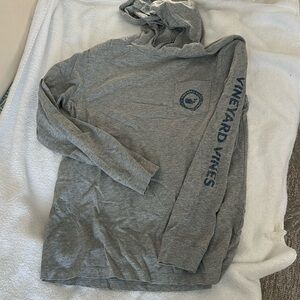 Vineyard Vines t-shirt hoodie gray kids M 12-14